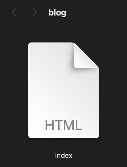 Mac：index.htmlファイル