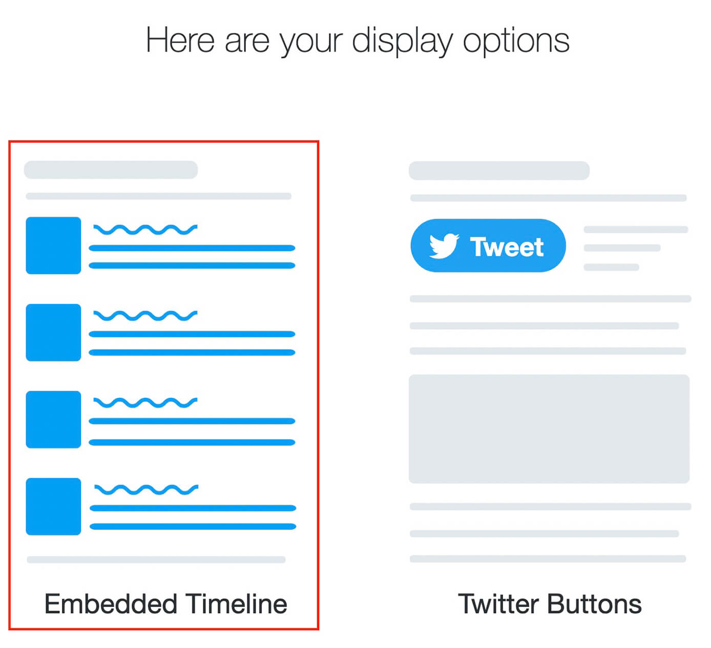 Twitter Publish：Embedded Timeline選択