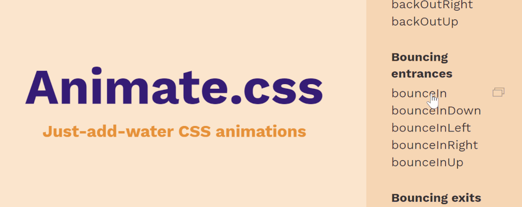 Animate.css：アニメーションの確認
