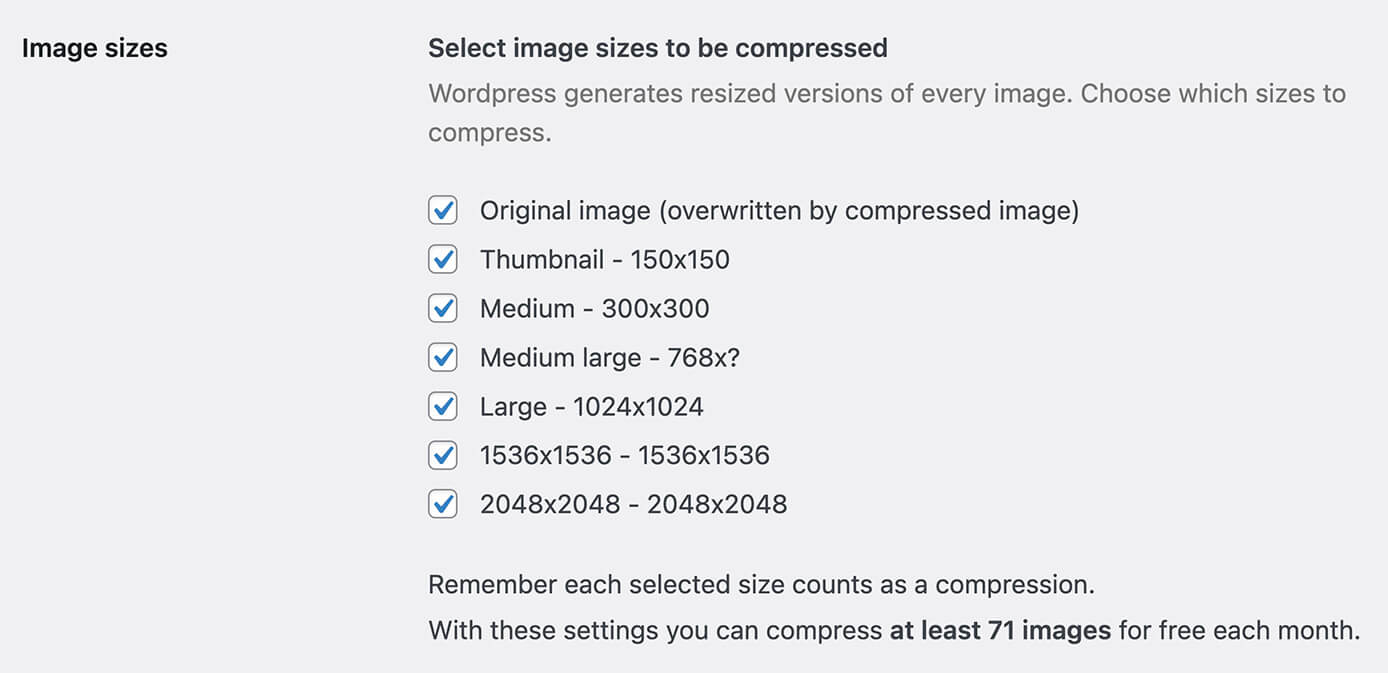 TinyPNG JPEG, PNG &amp; WebP image compression：Image sizes