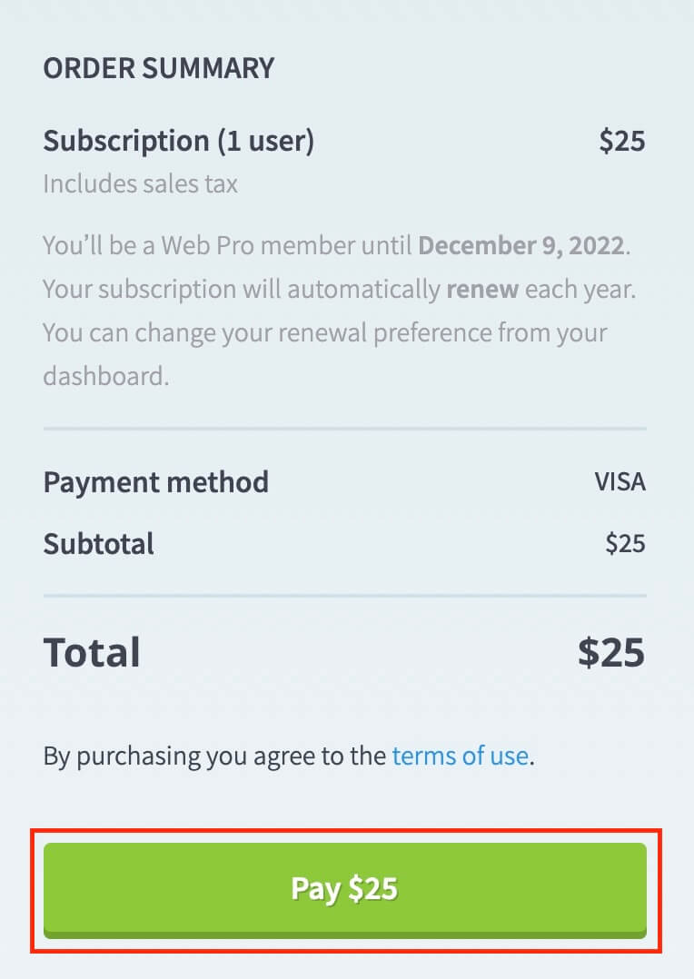 TinyPNG：支払画面