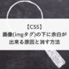 【CSS】画像(imgタグ)の下に余白が出来る原因と消す方法